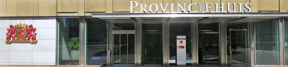 Banner ingang provinciehuis Banner ingang provinciehuis