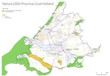 Natura 2000 kaart Zuid-Holland