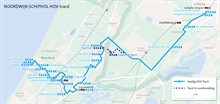 Kaart Noordwijk Schiphol trace - 20250915