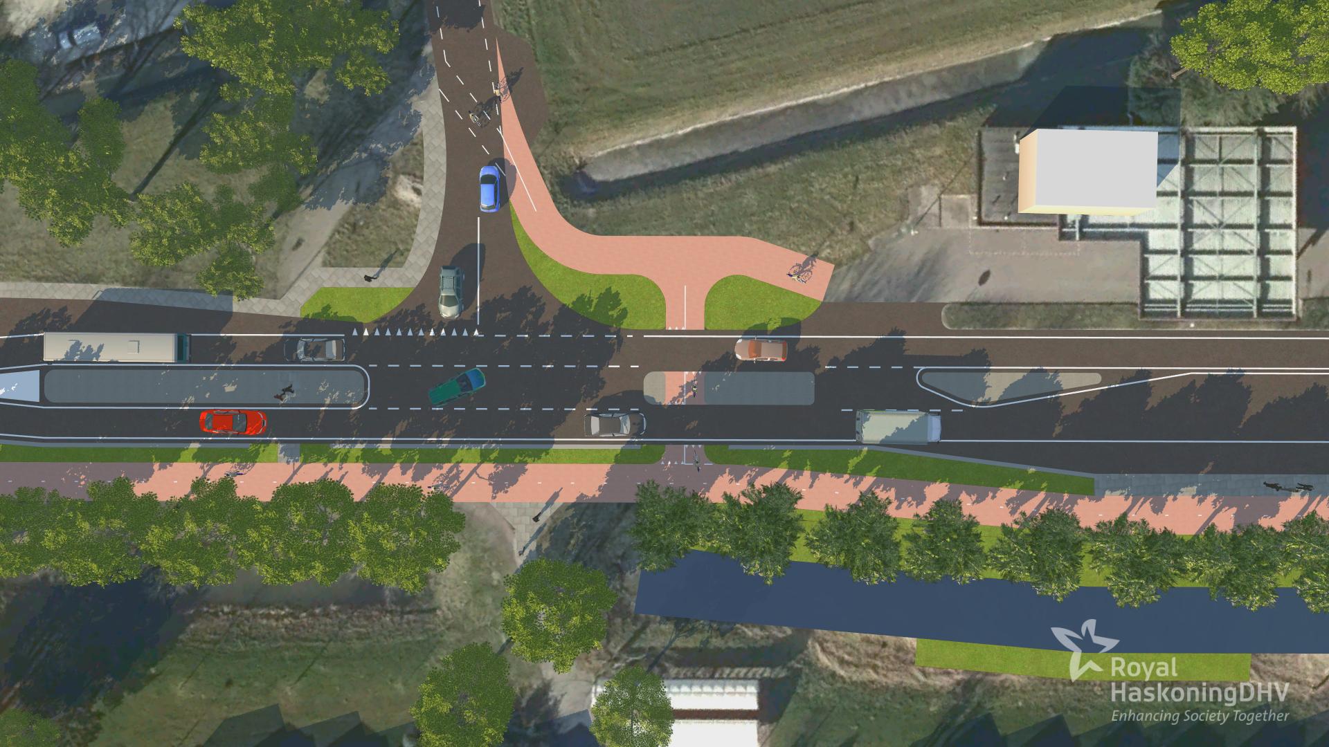 Kruispunt Blauwe Steenweg: nieuwe situatie