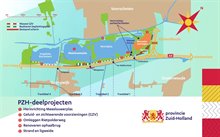 Kaart deelprojecten: herinrichting Meeslouwerplas, Geluid- en zichtwerende voorzieningen (GZV), Omlegen Rietpolderweg, Renoveren ophaalbrug, Strand en ligweide