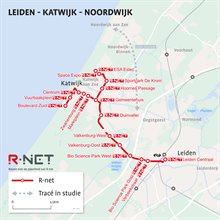 Afbeelding kaart Leiden Katwijk Noordwijk