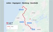 Kaart R-net Leiden-Oegstgeest-Rijnsburg-Noordwijk