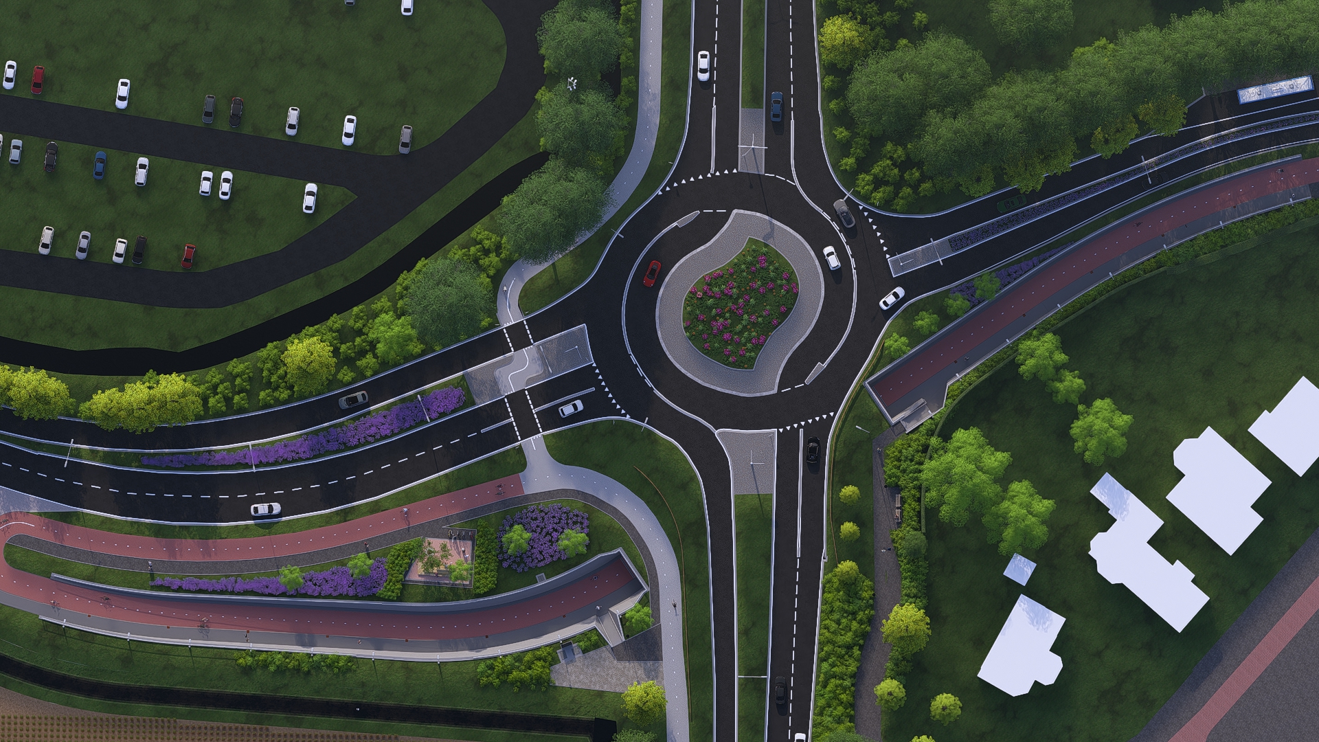 Bovenaanzicht fietstunnel Lisse N208