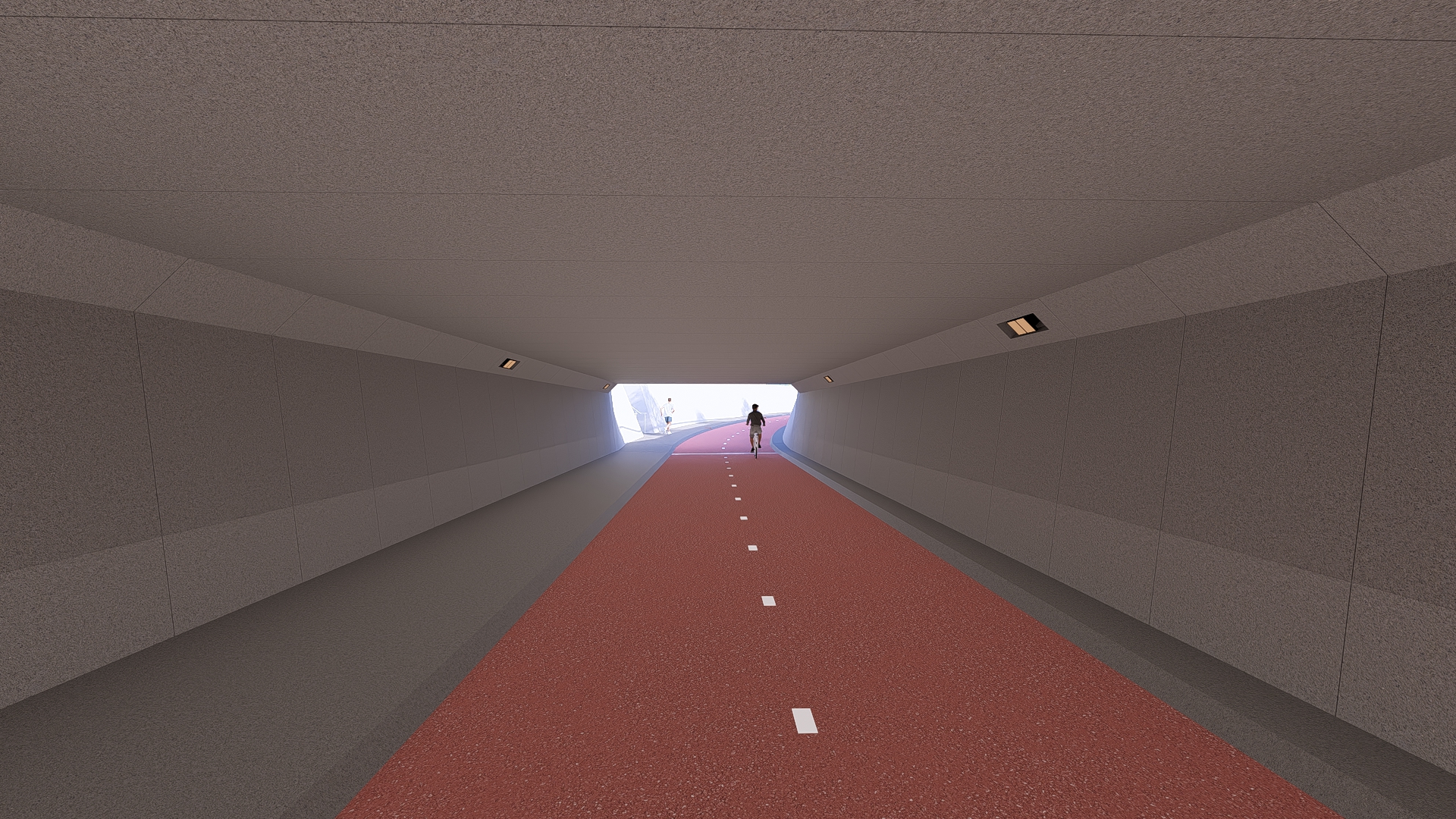 Binnenkant fietstunnel N208