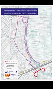 Werkzaamheden Coenecoopbrug fietsverkeer_omleiding 3 en 4