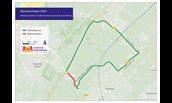 Kaart met omleiding N444 periode 20 - 24 oktober
