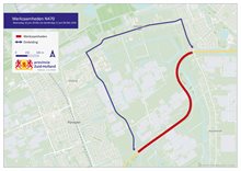 Afbeelding van de omleiding bij de N470
