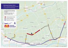 omleidingskaart N214 fase 2 rotonde N214 N482 en rotonde N214 Damseweg